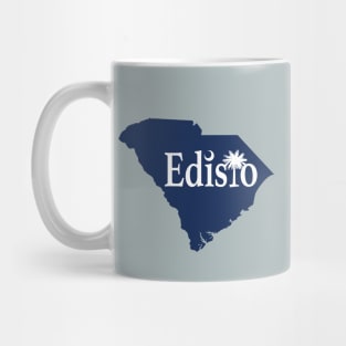 Edisto Island South Carolina State Outline Blue Mug